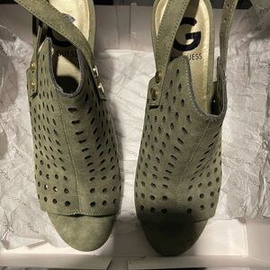 Guess Women's Green Cutout Heels